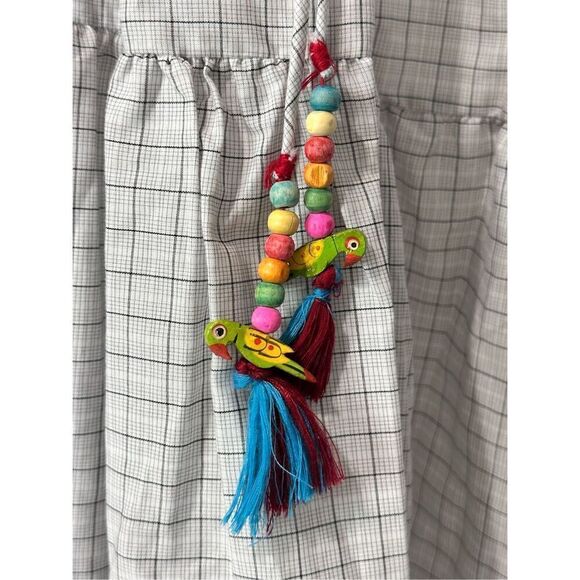 Sangria Embroidered Empire Waist Midi Dress M Boho Cottage Core Prairie - Picture 6 of 11